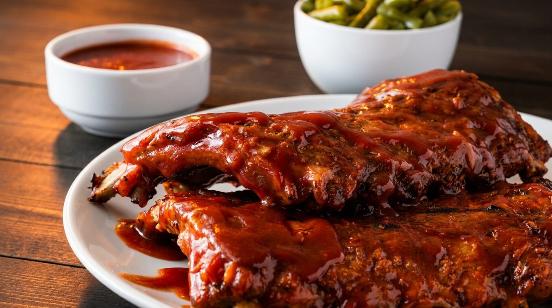 Fall-off-the-bone ribs and crispy chicken