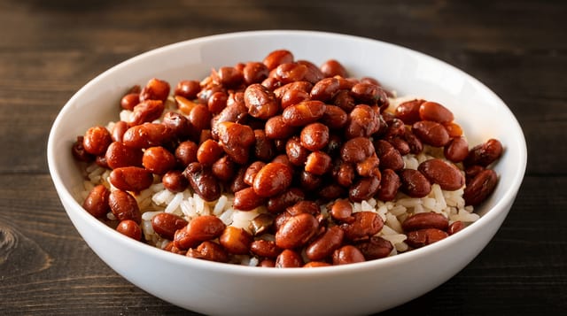 White Rice & Beans.