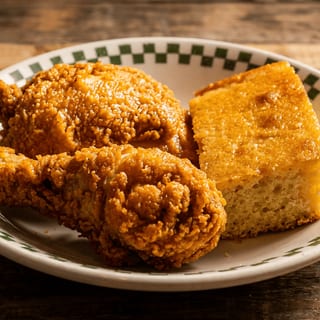 2pc Chicken (Leg & Thigh) & Cornbread